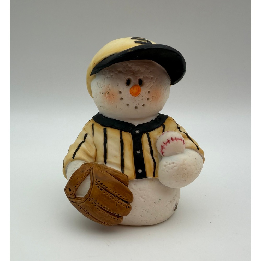 Sarah's Attic Snowonders Homer Baseball Snowman Figurine 1998 Limited Edition